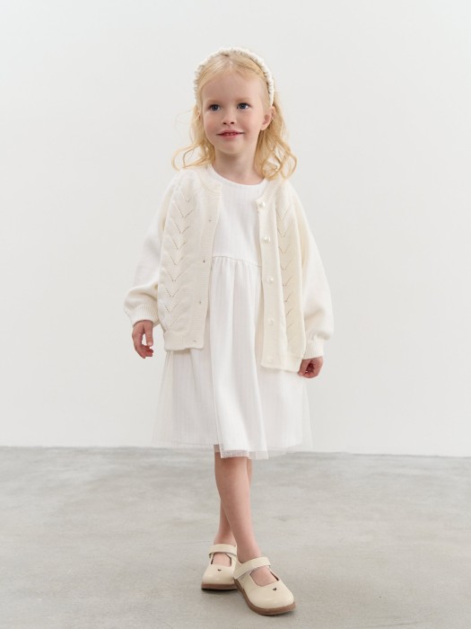 платье с рукавом фонариком "молоко" 0+ из россии вид сбоку