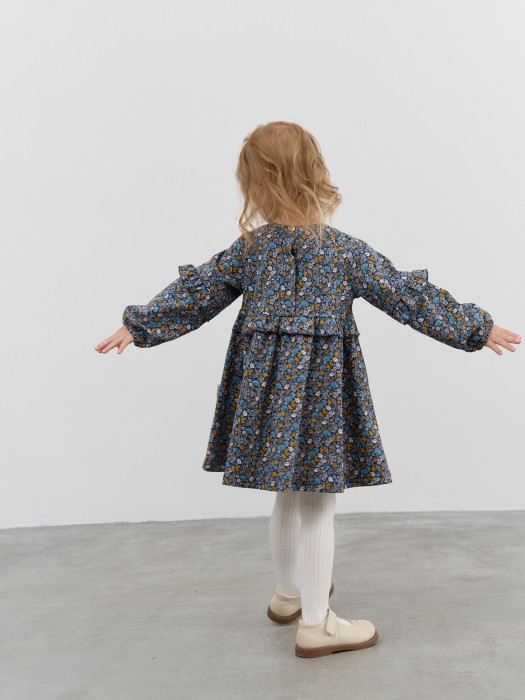 платье с рюшами "ночной сад" 0+ из проверенных материалов спереди