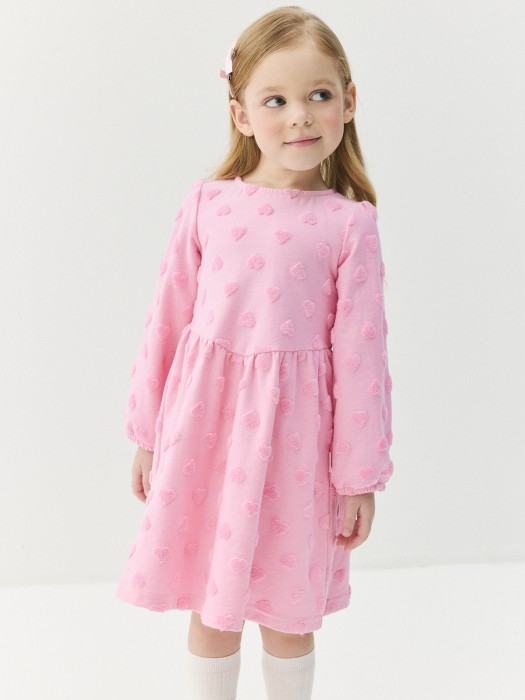 платье с сердечками "нежная роза" от бренда bungly вид слева