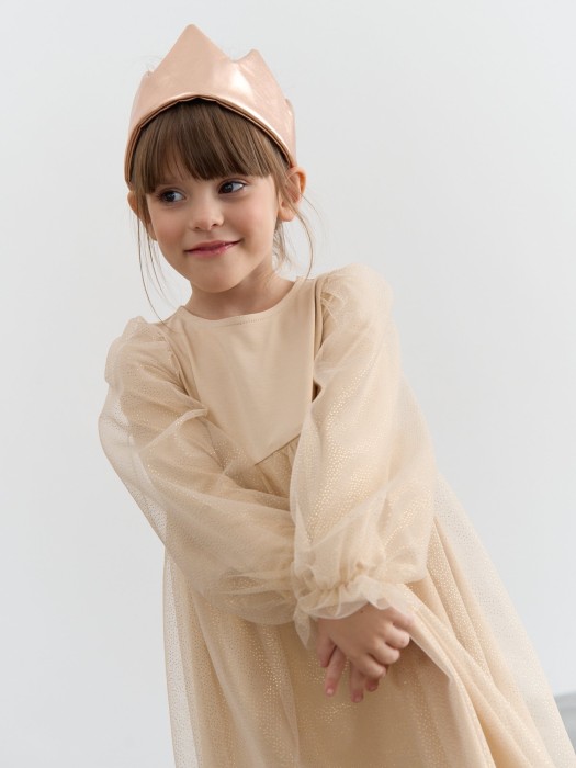 платье с юбкой из фатина "беж" по цене 2099 руб вид справа