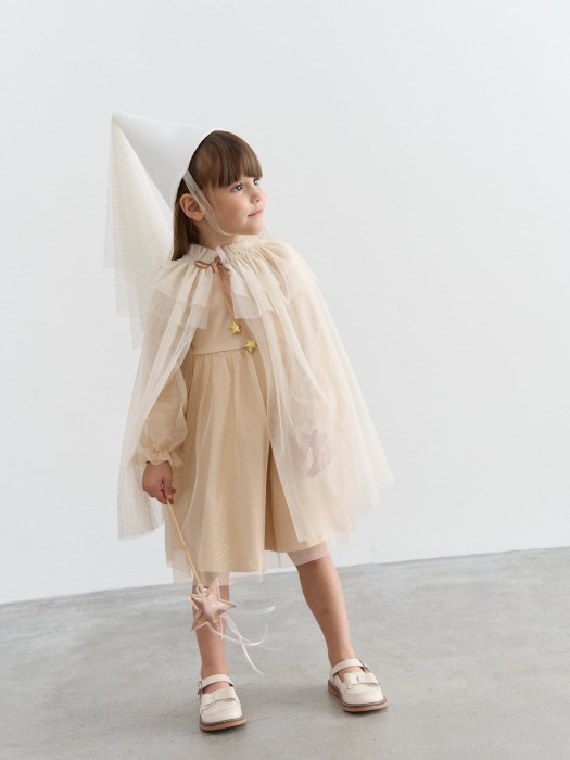 платье с юбкой из фатина "беж" из россии вид сбоку