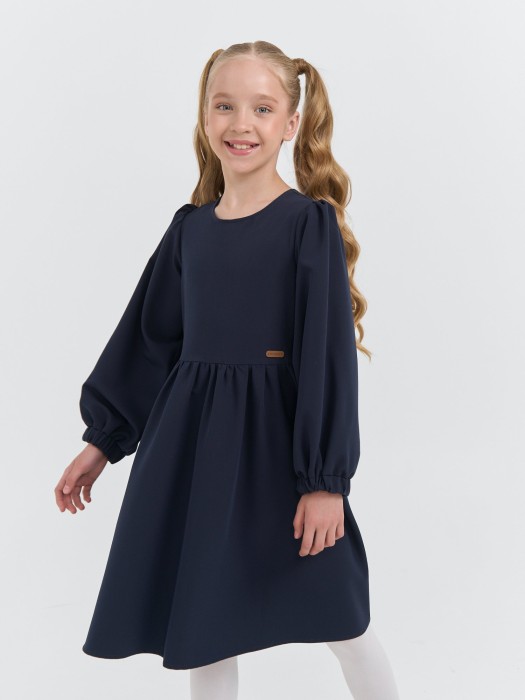 платье "темно-синее" 7+ от бренда bungly вид слева