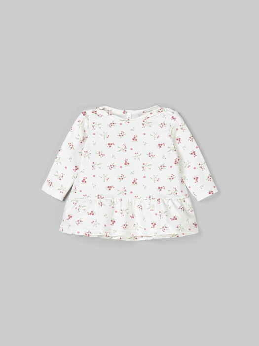 платье туника с рюшей "цветы" 0+ от бренда bungly вид слева