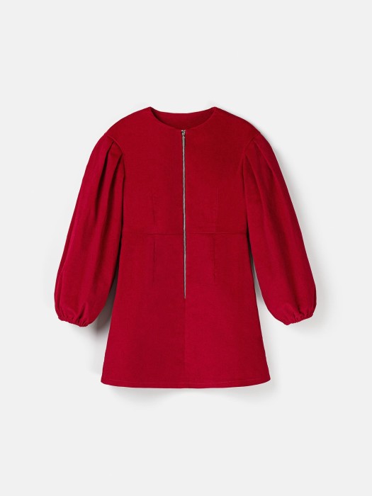 платье вельветовое "бордо" 7+ от бренда bungly вид слева