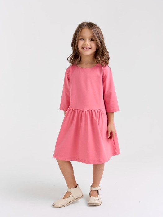 платье "яркий коралл" от бренда bungly вид слева