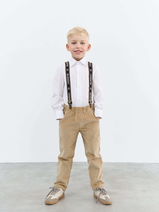 подтяжки "шоколад" универсального стиля с лицевой стороны