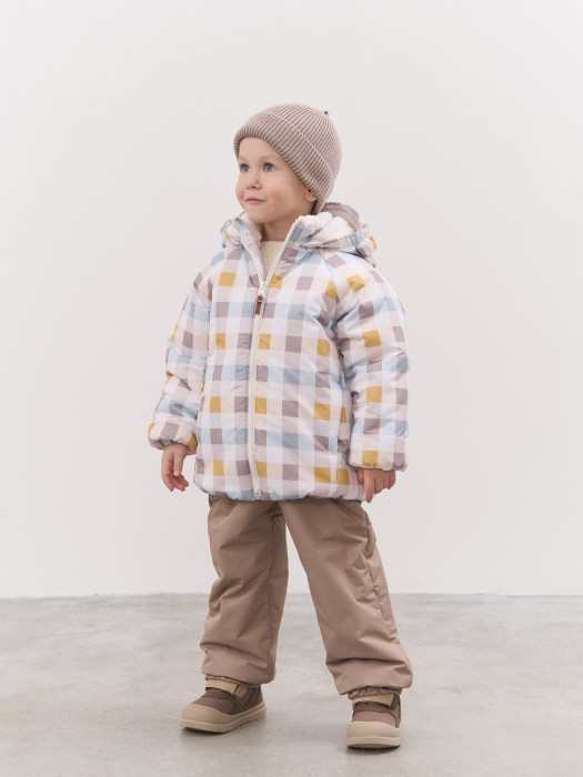 полукомбинезон демисезонный мембранный "латте" 0+ активного стиля с лицевой стороны