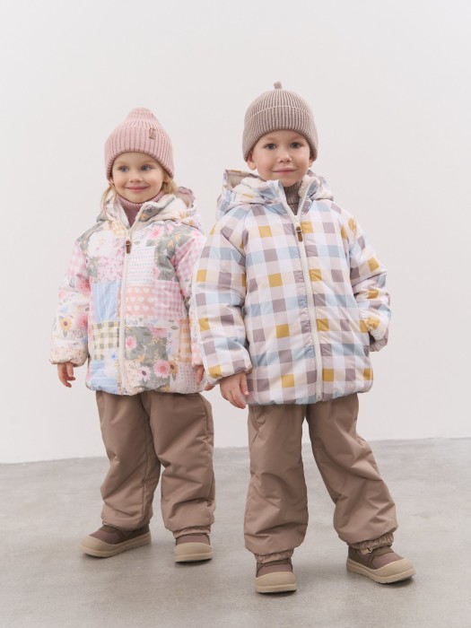 полукомбинезон демисезонный мембранный "латте" 0+ от 1 до 3 лет с изнаночной стороны