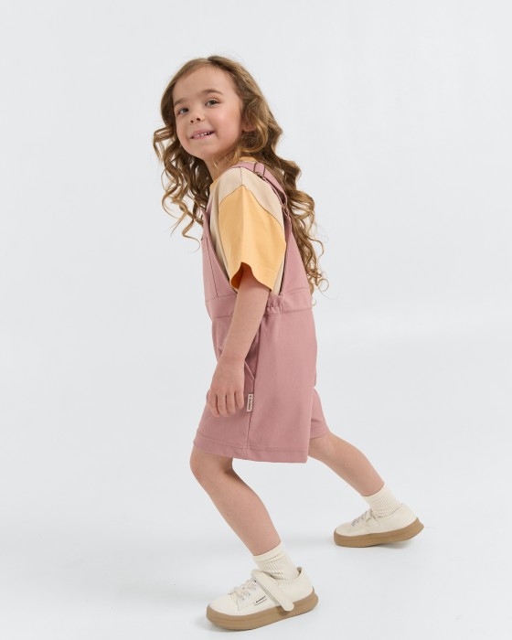 полукомбинезон из джинскота "пепельная роза" от 1 до 3 лет с изнаночной стороны