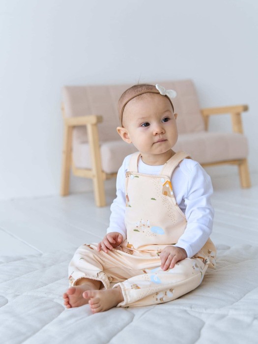 полукомбинезон облегченный "ферма" 0+ универсального стиля с лицевой стороны