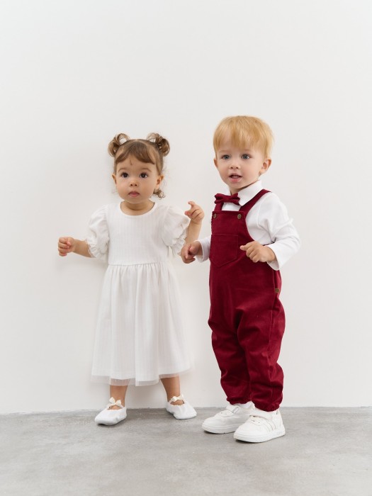 полукомбинезон вельветовый "бордо" 0+ из россии вид сбоку