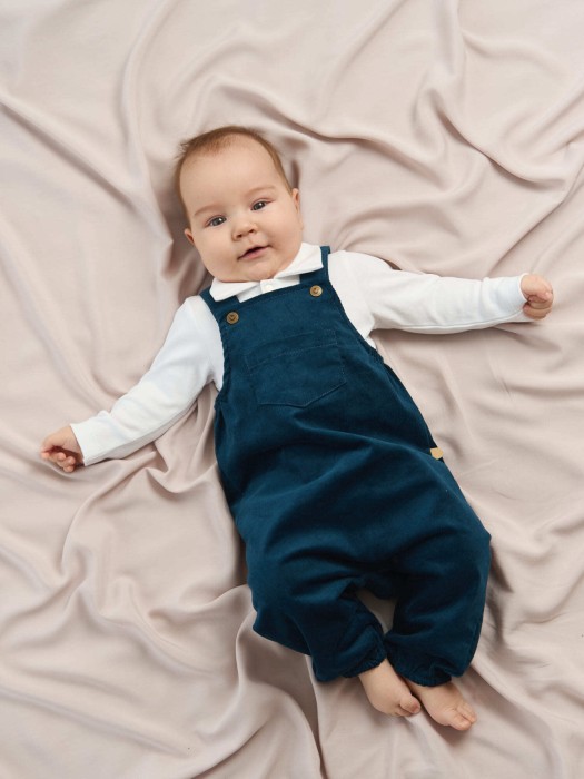 полукомбинезон вельветовый "индиго" 0+ по цене 1999 руб вид справа