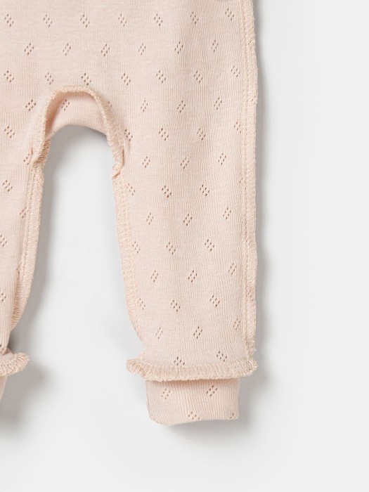 ползунки "нюд" из ажурного хлопка 0+ по цене 799 руб вид справа