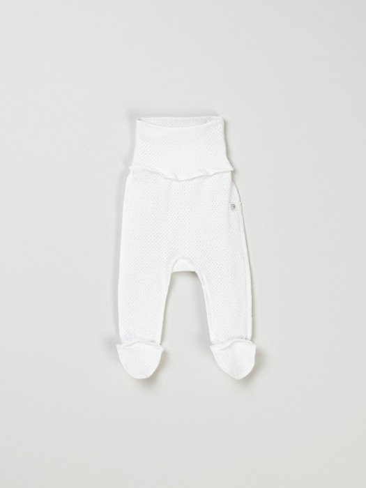 ползунки с закрытой ножкой "молоко" из ажурного хлопка 0+ фотография