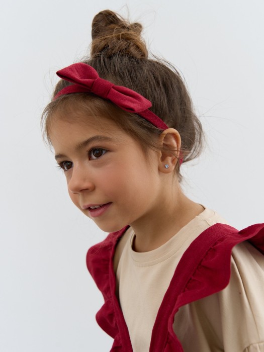 повязка-бант "вишневый джем" фотография