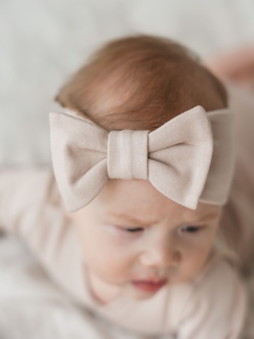 повязка-чалма "крем-брюле" 0+ от бренда bungly вид слева