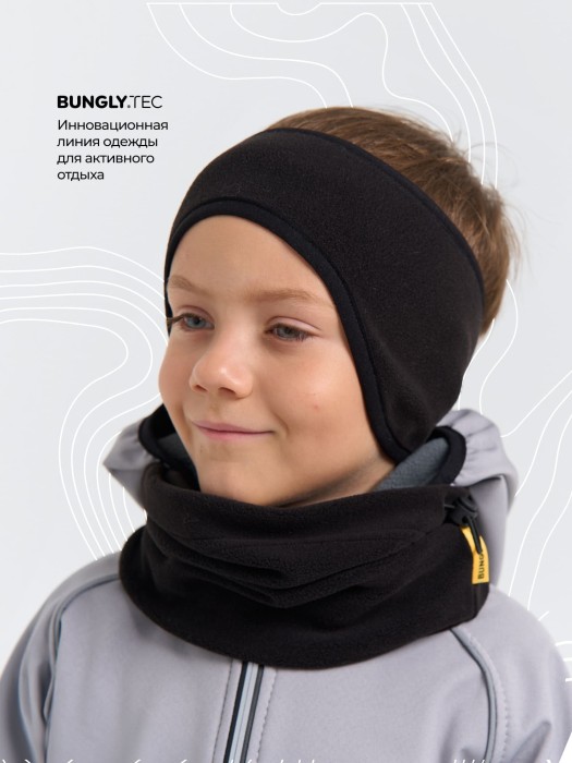 повязка флисовая "уголь" от бренда bungly вид слева