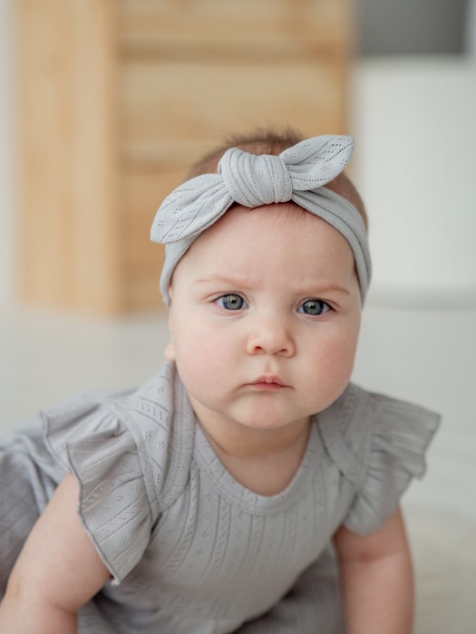 повязка-солоха "жемчуг" из ажурного хлопка 0+ фотография