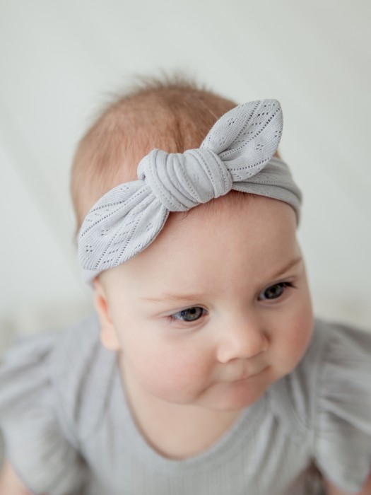 повязка-солоха "жемчуг" из ажурного хлопка 0+ из россии вид сбоку