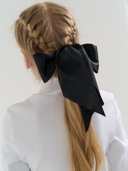 резинка бант "черный" 7+ от бренда bungly вид слева