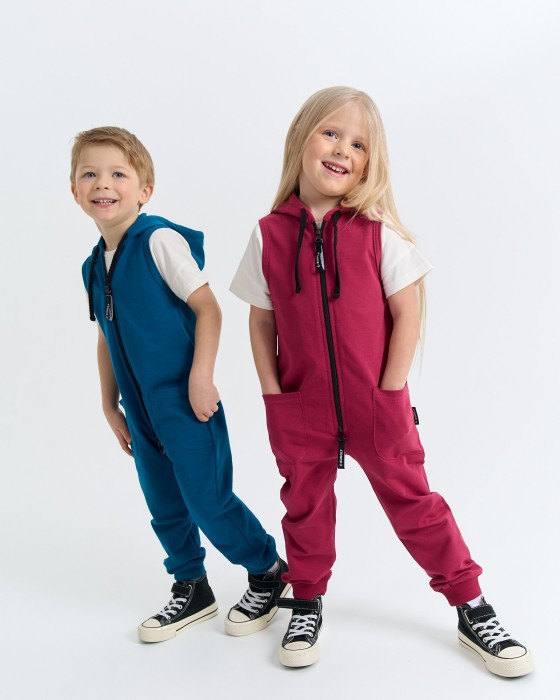 ромпер с длинными штанинами "брусника" от 1 до 3 лет с изнаночной стороны