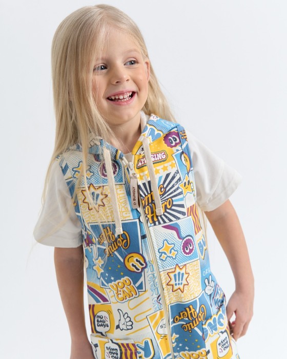 ромпер с длинными штанинами "comic hero" от 1 до 3 лет с изнаночной стороны