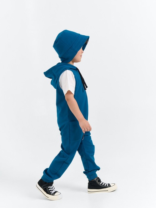 ромпер с длинными штанинами "петроль" из проверенных материалов спереди