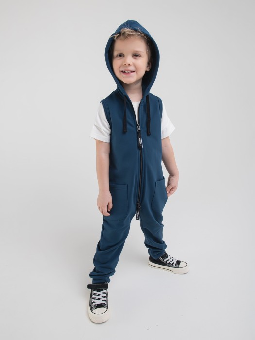 ромпер с длинными штанинами "шторм" от бренда bungly вид слева