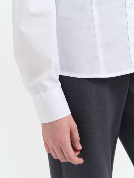 рубашка "белая" для девочки 7+ из проверенных материалов спереди