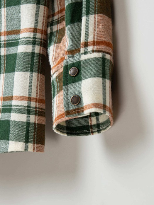 рубашка фланелевая "малахит" 7+ из россии вид сбоку