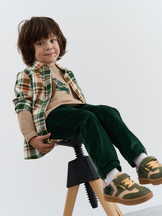 рубашка фланелевая "малахит" из фланели спереди