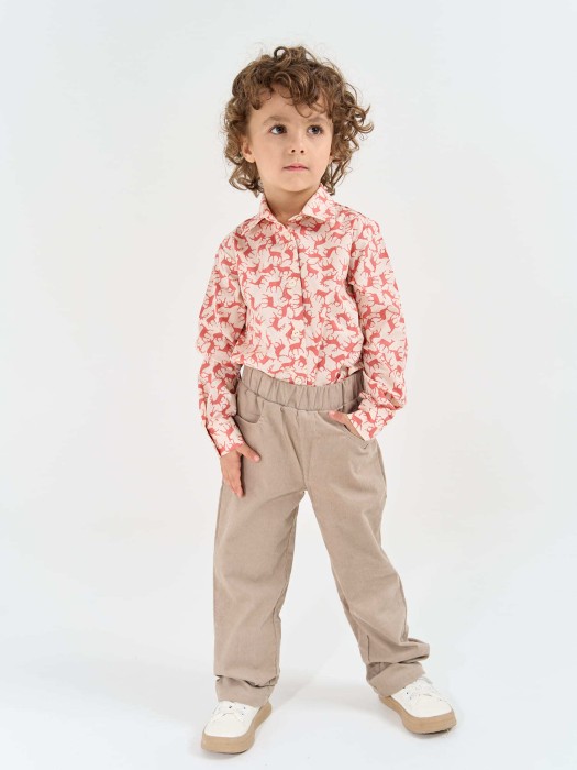 рубашка "олени" повседневного стиля с лицевой стороны