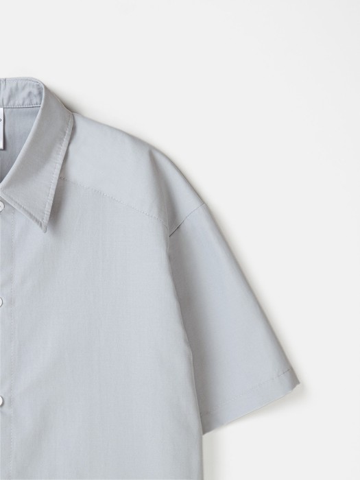 рубашка оверсайз с коротким рукавом "серая" 7+ по цене 1559 руб вид справа
