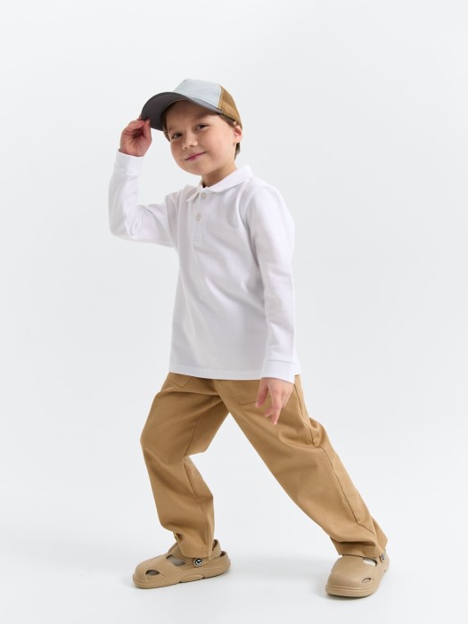 рубашка поло "белая" из россии вид сбоку