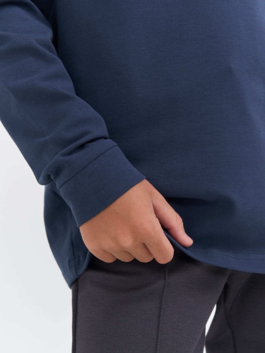 рубашка поло "синяя" 7+ из проверенных материалов спереди