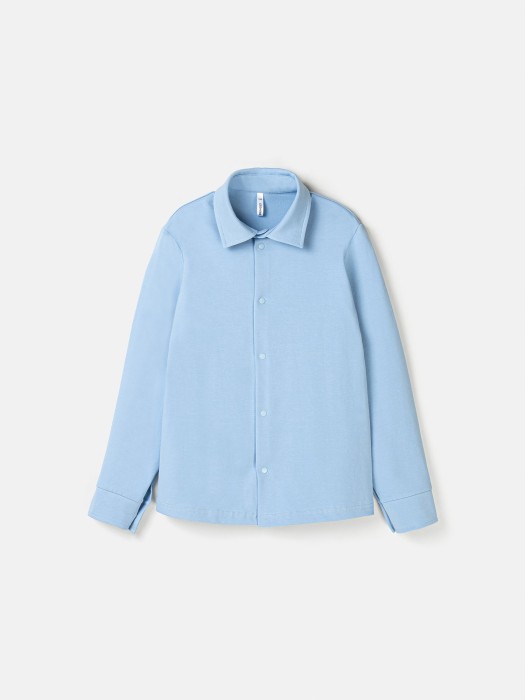 рубашка трикотажная "голубая" на кнопках 7+ фотография