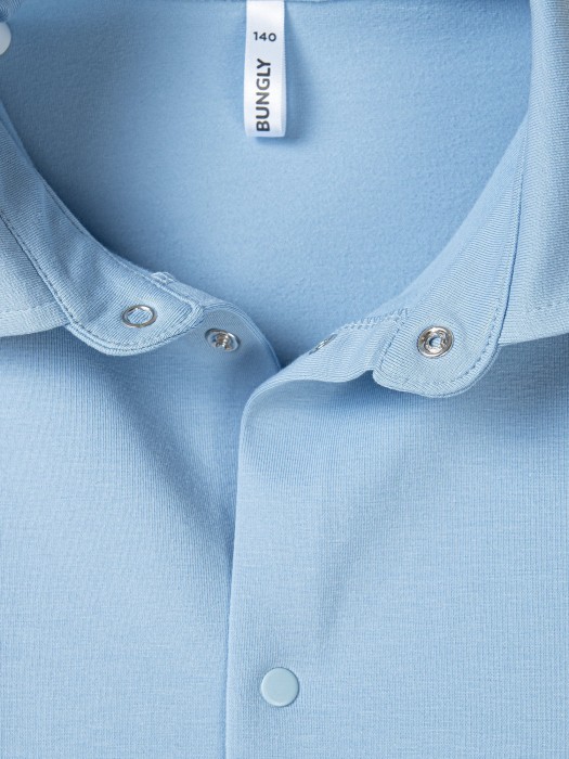 рубашка трикотажная "голубая" на кнопках 7+ по цене 1859 руб вид справа