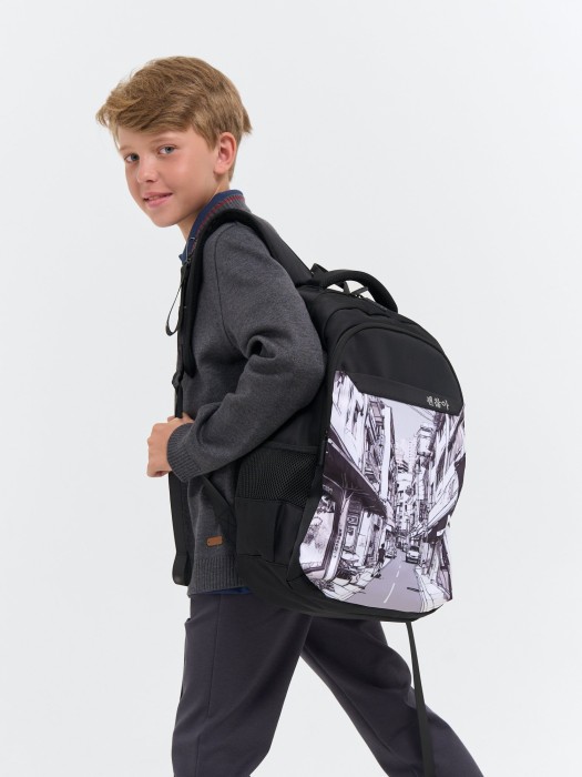 рюкзак "город" 7+ от бренда bungly вид слева