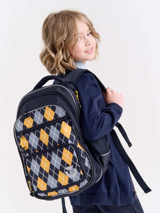 рюкзак школьный "аргайл" 7+ от бренда bungly вид слева