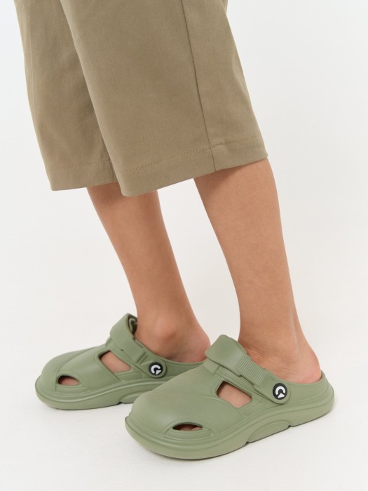 сабо "олива" от 1 до 3 лет с изнаночной стороны