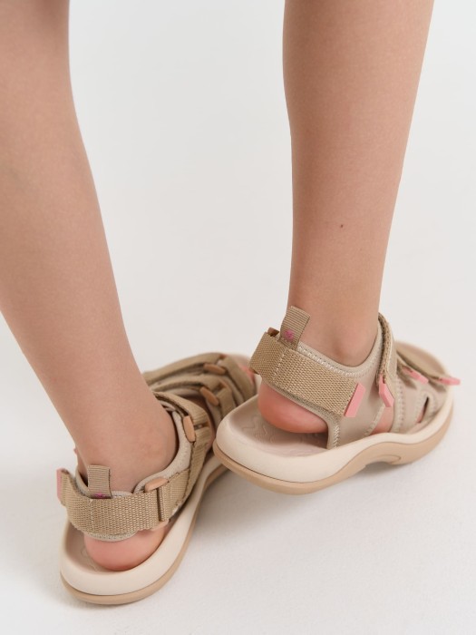 сандалии "беж" на липучке из россии вид сбоку
