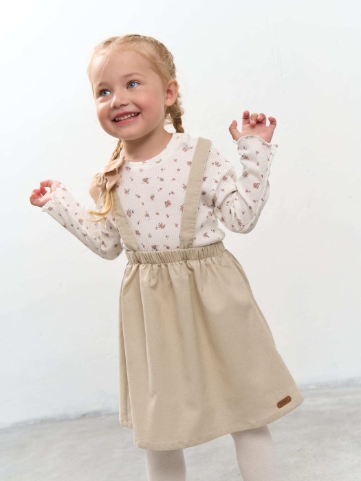 сарафан вельветовый "крем-брюле" 0+ от бренда bungly вид слева