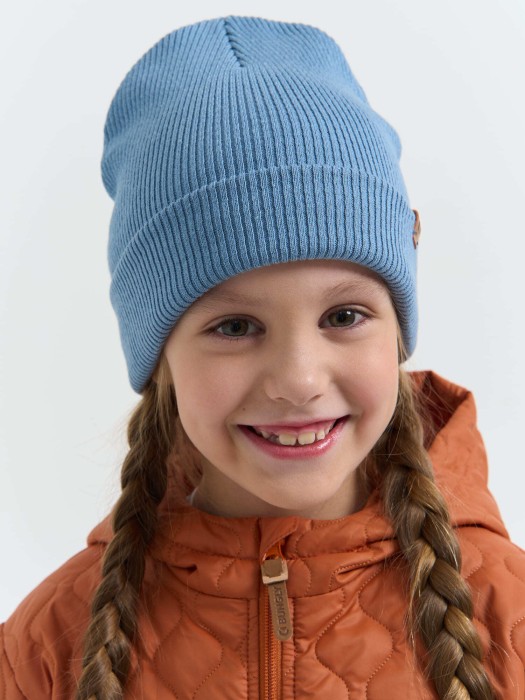 шапка хлопковая двухслойная "джинс" из россии вид сбоку