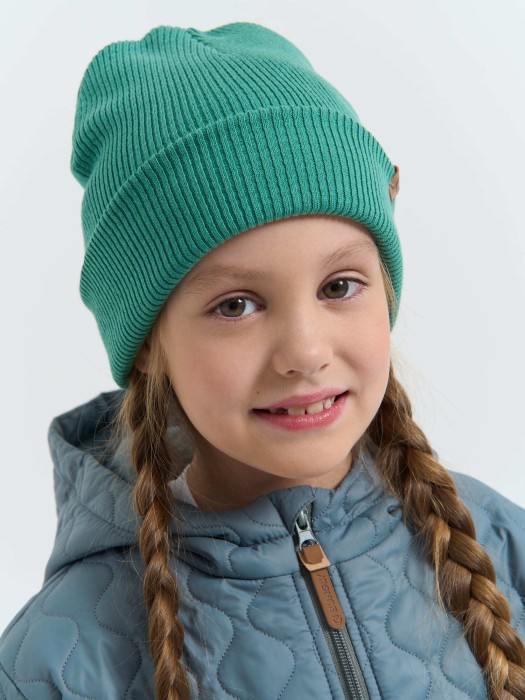 шапка хлопковая двухслойная "полынь" от бренда bungly вид слева