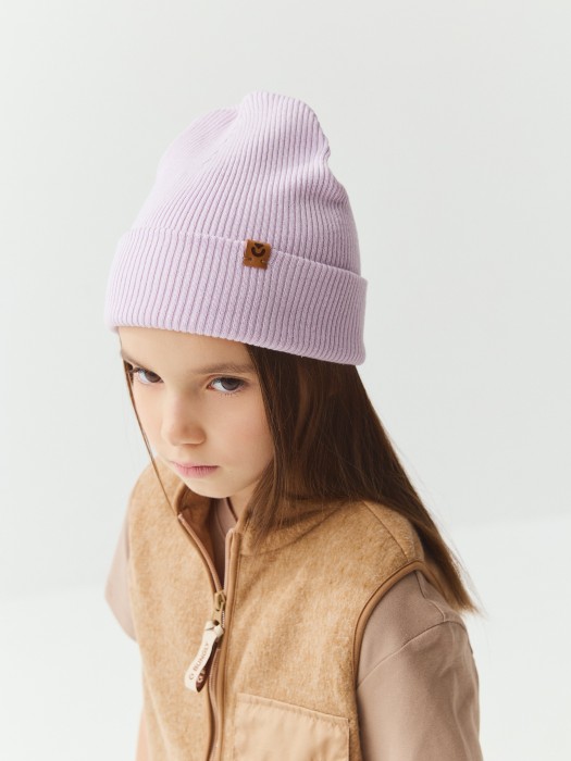 шапка хлопковая двухслойная "вереск" от бренда bungly вид слева