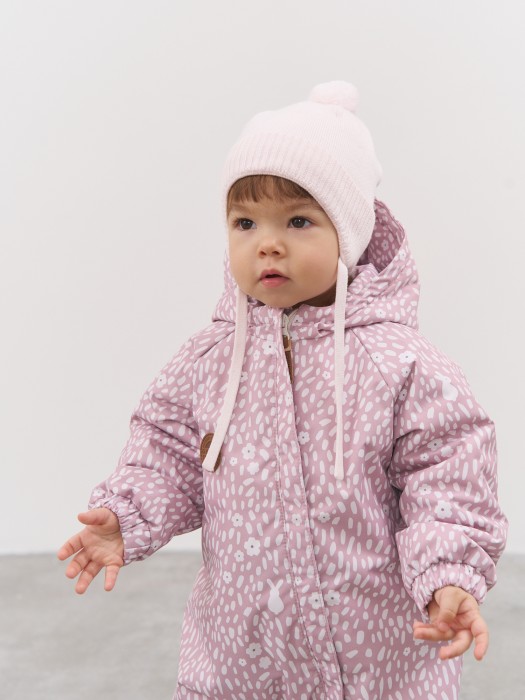 шапка хлопковая на подкладе "камелия" 0+ из хлопка спереди