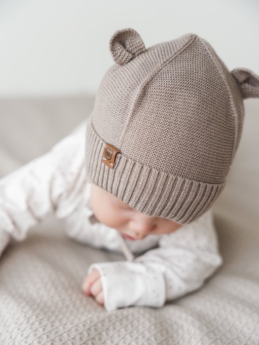 шапка хлопковая на подкладе "кокос" 0+ из россии вид сбоку