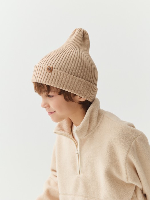 шапка хлопковая однослойная "беж" из россии вид сбоку