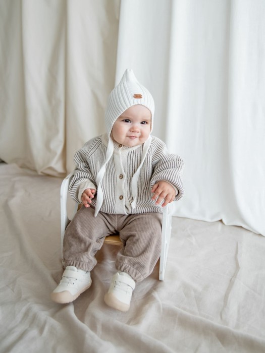 шапка хлопковая однослойная "молоко" 0+ (эльф) из россии вид сбоку