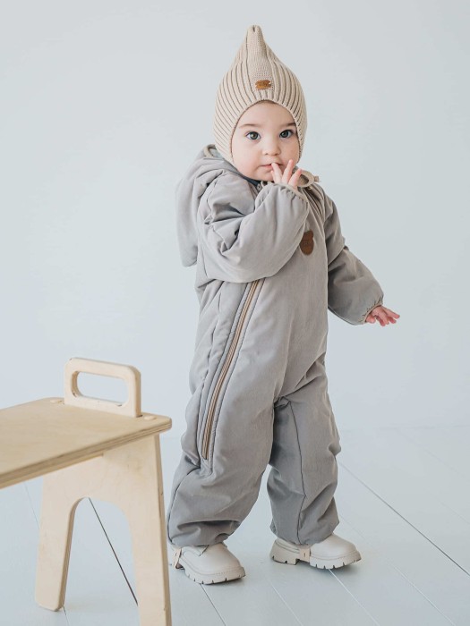 шапка хлопковая однослойная "нюд" 0+ (эльф) из хлопка спереди